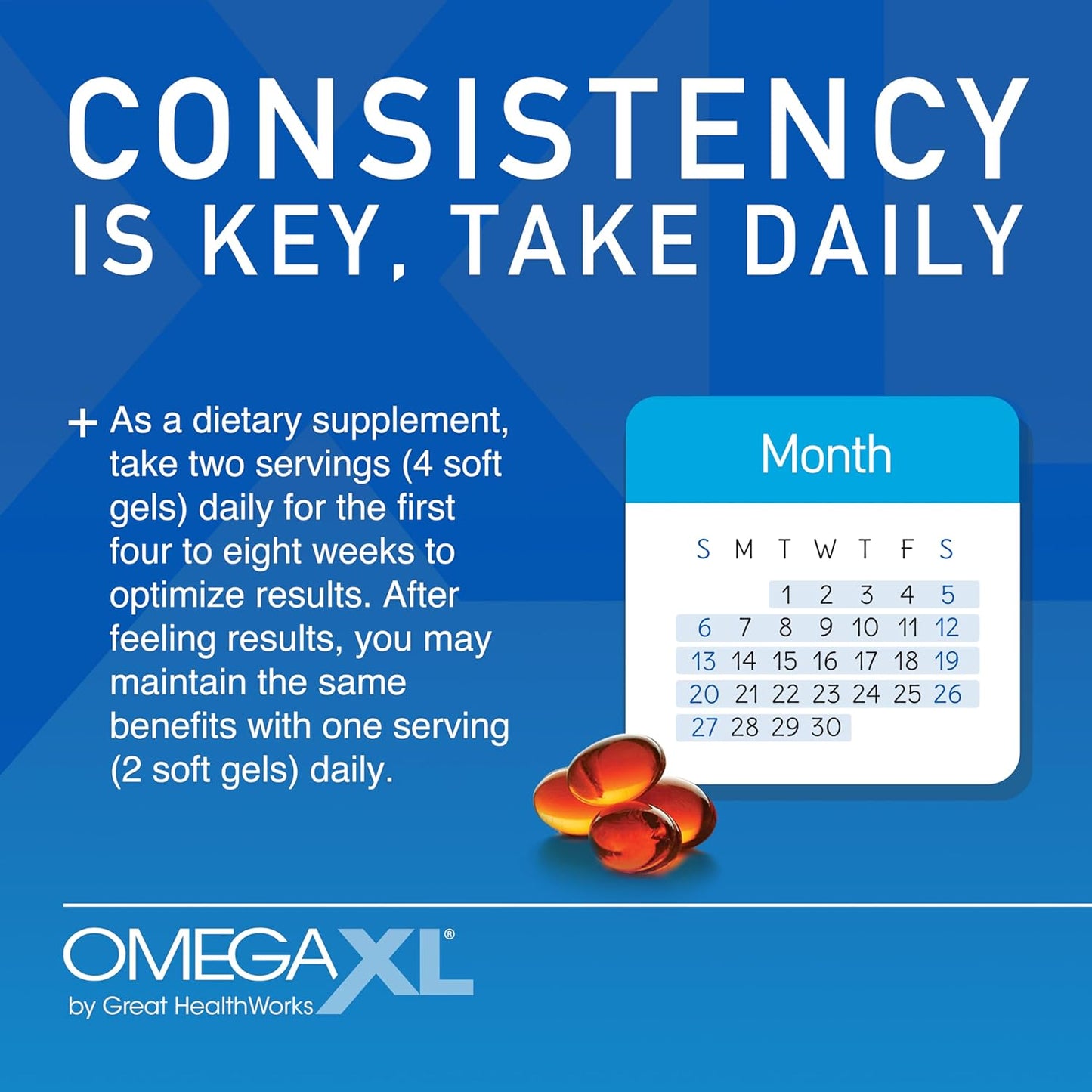 Omga XL Joint Support Supplement - Natural Muscle Support, Green Lipped Mussel Oil, Soft Gel Pills, Drug-Free, 300 Count