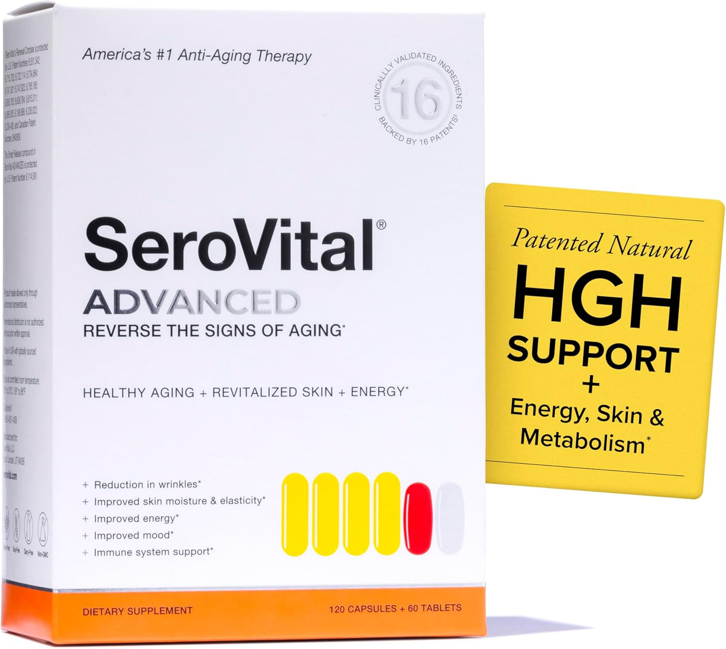Srovtal Advncd - Anti-Aging Supplement - HGH Supplement for Women – Supports Energy, Sleep, Weight Management, Metabolism, Skin - 30 Servings
