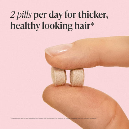 Vivical Hair Growth Supplements for Women, Thicker Fuller Hair Support for Thinning Hair and Hair Loss, with Biotin and Marine Collagen, Drug-Free, 180 Tablets, 90-Day Supply