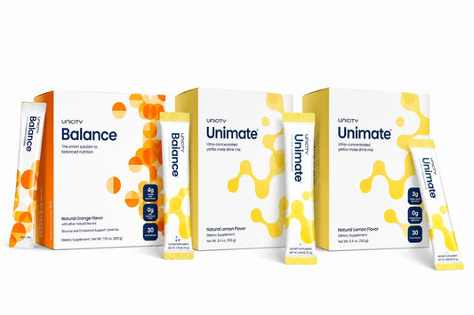 Unicity Unimate + Balance Combo Pack | 2 Unimate Lemon + 1 Balance Orange