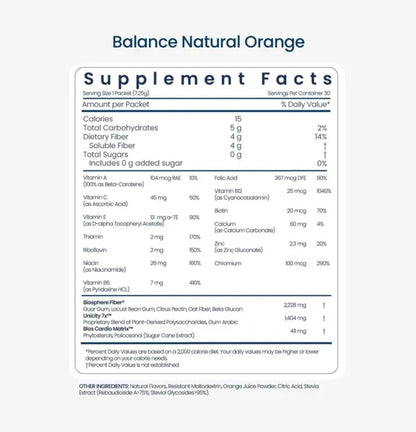 Uncty Balance – Natural Orange Flavor Glucose and Cholesterol Support Drink Mix