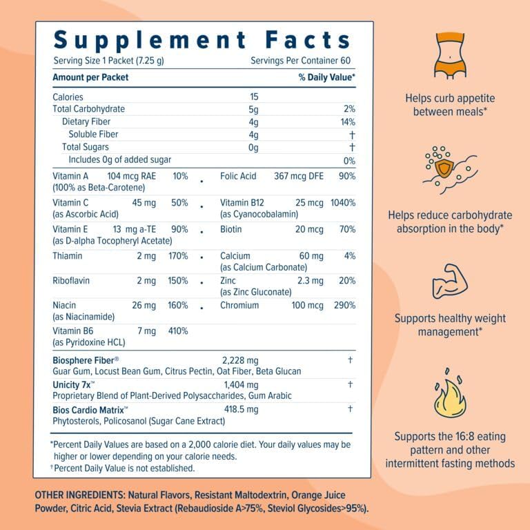 Uncty Balance – Natural Orange Flavor Glucose and Cholesterol Support Drink Mix