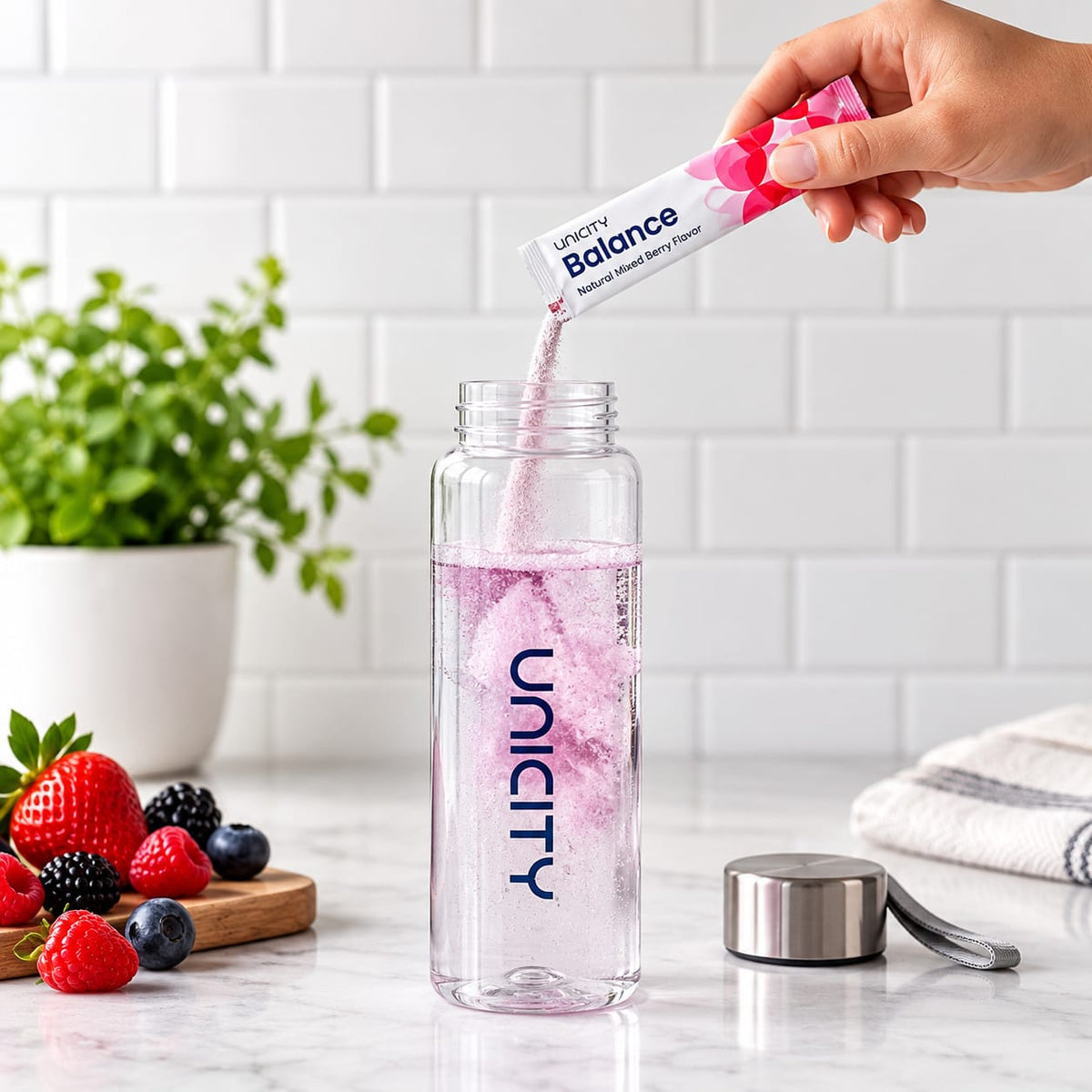 Unicity Balance – Natural Mixed Berry Flavor | Glucose & Cholesterol Support Drink Mix | 30 Stick Packs