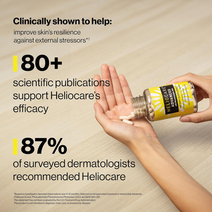 Helocre Advanced Niacin B3 Supplement: Fernblock PLE Extract 240mg Per Serving - Supports Skin Cell Health W/Antioxidant Rich Vitamin B3 Niacin 500 mg - 120 Vegan Capsules